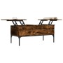 Couchtisch aus Holzwerkstoff, Raucheiche aus Metall, 100 x 50 x 45 cm von , Couchtisch - Ref: Foro24-845413, Preis: 65,69 €, ...