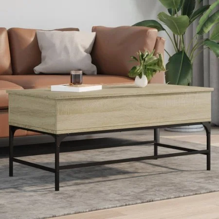 Couchtisch aus technischem Holz und Metall, Sonoma-Eiche, 100 x 50 x 45 cm von , Couchtisch - Ref: Foro24-845397, Preis: 66,5...
