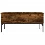 Mesa de centro madera ingeniería metal roble humo 100x50x45cm de , Mesas de centro - Ref: Foro24-845413, Precio: 64,93 €, Des...