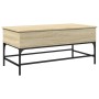 Engineering wood metal coffee table Sonoma oak 100x50x45cm by , Coffee table - Ref: Foro24-845397, Price: 67,24 €, Discount: %