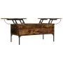 Mesa de centro madera ingeniería metal roble humo 100x50x45cm de , Mesas de centro - Ref: Foro24-845413, Precio: 64,93 €, Des...