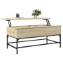 Engineering wood metal coffee table Sonoma oak 100x50x45cm by , Coffee table - Ref: Foro24-845397, Price: 67,24 €, Discount: %