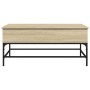 Mesa de centro madera ingeniería metal roble Sonoma 100x50x45cm de , Mesas de centro - Ref: Foro24-845397, Precio: 67,17 €