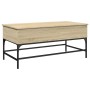 Engineering wood metal coffee table Sonoma oak 100x50x45cm by , Coffee table - Ref: Foro24-845397, Price: 67,24 €, Discount: %