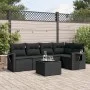 6-piece garden sofa set and black synthetic rattan cushions by , Garden sets - Ref: Foro24-3220134, Price: 413,63 €, Discount: %