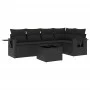 6-teilige Gartensofagarnitur und schwarze synthetische Rattankissen von , Gartensets - Ref: Foro24-3220134, Preis: 413,63 €, ...