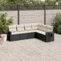 6-piece garden sofa set and black synthetic rattan cushions by , Garden sets - Ref: Foro24-3220205, Price: 379,17 €, Discount: %
