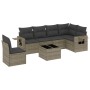 7-teiliges Gartensofa-Set mit grauen PE-Rattan-Kissen von , Gartensets - Ref: Foro24-3220239, Preis: 427,12 €, Rabatt: %