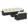 8-teiliges Gartensofa-Set und schwarze synthetische Rattankissen von , Gartensets - Ref: Foro24-3220425, Preis: 538,09 €, Rab...