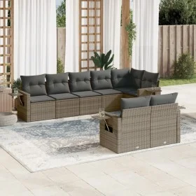 8-piece garden sofa set and gray synthetic rattan cushions by , Garden sets - Ref: Foro24-3220419, Price: 527,58 €, Discount: %