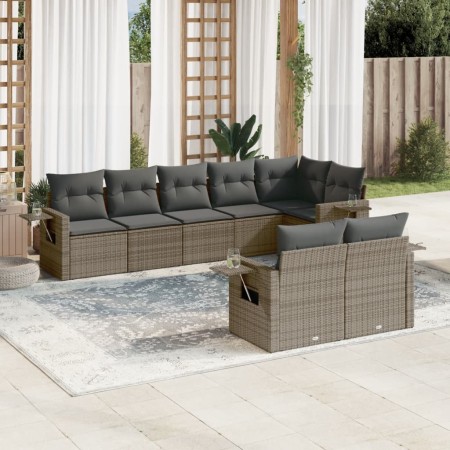 8-piece garden sofa set and gray synthetic rattan cushions by , Garden sets - Ref: Foro24-3220419, Price: 534,94 €, Discount: %