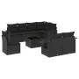 8-teiliges Gartensofa-Set und schwarze synthetische Rattankissen von , Gartensets - Ref: Foro24-3220444, Preis: 651,00 €, Rab...