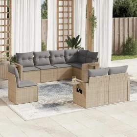 Gartensofa-Set mit beigen Kissen 8 Stück PE-Rattan von , Gartensets - Ref: Foro24-3220438, Preis: 544,79 €, Rabatt: %
