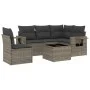 6-piece garden sofa set and black synthetic rattan cushions by , Garden sets - Ref: Foro24-3220174, Price: 413,63 €, Discount: %