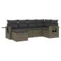 6-teiliges Gartenmöbel-Set und graue synthetische Rattankissen von , Gartensets - Ref: Foro24-3220459, Preis: 361,19 €, Rabat...