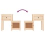 Mesita de noche madera maciza de pino 79,5x38x65,5 cm de vidaXL, Mesitas de noche - Ref: Foro24-814539, Precio: 55,62 €, Desc...