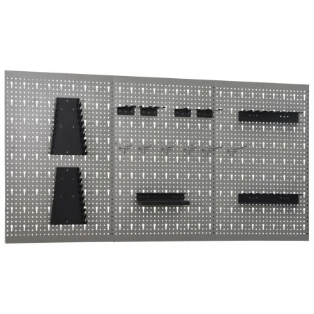 Pegboards for wall 3 units steel 40x58 cm by vidaXL, Tool Organization and Storage - Ref: Foro24-145351, Price: 62,73 €, Disc...