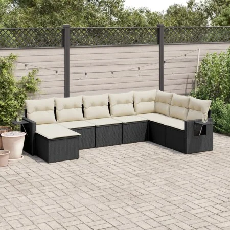 8-piece garden sofa set and black synthetic rattan cushions by , Garden sets - Ref: Foro24-3220555, Price: 465,00 €, Discount: %