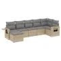 7-piece garden sofa set and beige synthetic rattan cushions by , Garden sets - Ref: Foro24-3220478, Price: 432,05 €, Discount: %