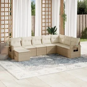 Garden sofa set with beige cushions 8 pcs PE rattan by , Garden sets - Ref: Foro24-3220557, Price: 550,17 €, Discount: %