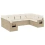 9-teiliges Gartensofa-Set mit beigen synthetischen Rattankissen von , Gartensets - Ref: Foro24-3220597, Preis: 621,67 €, Raba...