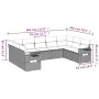 9-teiliges Gartensofa-Set mit beigen synthetischen Rattankissen von , Gartensets - Ref: Foro24-3220597, Preis: 621,67 €, Raba...