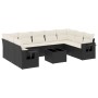 Set de sofás de jardín 10 pzas cojines ratán sintético negro de , Conjuntos de jardín - Ref: Foro24-3220605, Precio: 553,51 €...