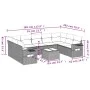 Garden sofa set 10 pieces with black synthetic rattan cushions by , Garden sets - Ref: Foro24-3220605, Price: 584,48 €, Disco...