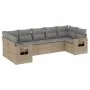 7-piece garden sofa set and beige synthetic rattan cushions by , Garden sets - Ref: Foro24-3220588, Price: 465,85 €, Discount: %