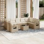 Garden sofa set with beige cushions 10 pieces synthetic rattan by , Garden sets - Ref: Foro24-3220607, Price: 646,65 €, Disco...