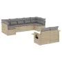9-piece garden sofa set with beige synthetic rattan cushions by , Garden sets - Ref: Foro24-3220618, Price: 555,11 €, Discoun...