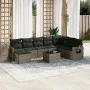 9-teiliges Gartenmöbel-Set und graue synthetische Rattankissen von , Gartensets - Ref: Foro24-3220569, Preis: 518,03 €, Rabat...