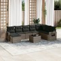 9-teiliges Gartenmöbel-Set und graue synthetische Rattankissen von , Gartensets - Ref: Foro24-3220569, Preis: 525,10 €, Rabat...