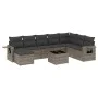9-teiliges Gartenmöbel-Set und graue synthetische Rattankissen von , Gartensets - Ref: Foro24-3220569, Preis: 518,03 €, Rabat...