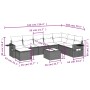 9-teiliges Gartenmöbel-Set und graue synthetische Rattankissen von , Gartensets - Ref: Foro24-3220569, Preis: 525,10 €, Rabat...