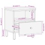 Mesita de noche de madera maciza de mango 40x33x46 cm de , Mesitas de noche - Ref: Foro24-356897, Precio: 57,72 €, Descuento: %