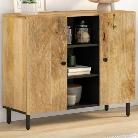Solid mango wood auxiliary cabinet 90x33x75 cm by , Sideboards - Ref: Foro24-356919, Price: 195,52 €, Discount: %