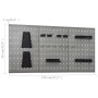 Stecktafeln für Wand 3 Einheiten Stahl 40x58 cm von vidaXL, Werkzeugorganisation und -lagerung - Ref: Foro24-145351, Preis: 5...