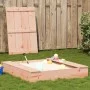 Douglas solid wood sandbox with lid 111x111x19.5 cm by , sandboxes - Ref: Foro24-832609, Price: 93,44 €, Discount: %