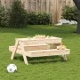 Picnic table with sandbox for children solid pine wood by , Garden tables - Ref: Foro24-832592, Price: 107,35 €, Discount: %