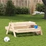 Picnic table with sandbox for children solid pine wood by , Garden tables - Ref: Foro24-832592, Price: 107,35 €, Discount: %