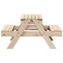 Picknicktisch mit Sandkasten für Kinder aus massivem Kiefernholz von , Gartentische - Ref: Foro24-832592, Preis: 109,01 €, Ra...