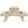 Picnic table with sandbox for children solid pine wood by , Garden tables - Ref: Foro24-832592, Price: 107,35 €, Discount: %