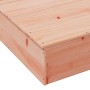 Arenero con tapa madera maciza Douglas 111x111x19,5 cm