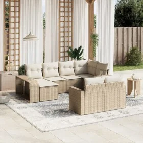 Garden sofa set with beige cushions 10 pieces synthetic rattan by , Modular outdoor sofas - Ref: Foro24-3261288, Price: 616,4...