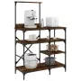 Küchenregal, Holztechnik, Metall, Eiche, 90 x 40 x 132 cm von , Behälter für Küchenutensilien - Ref: Foro24-845418, Preis: 80...