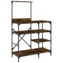 Küchenregal, Holztechnik, Metall, Eiche, 90 x 40 x 132 cm von , Behälter für Küchenutensilien - Ref: Foro24-845418, Preis: 80...
