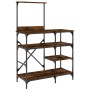 Küchenregal, Holztechnik, Metall, Eiche, 90 x 40 x 132 cm von , Behälter für Küchenutensilien - Ref: Foro24-845418, Preis: 81...