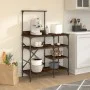 Küchenregal, Holztechnik, Metall, Eiche, 90 x 40 x 132 cm von , Behälter für Küchenutensilien - Ref: Foro24-845418, Preis: 80...