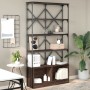 Engineered wood and oak brown metal shelf 100x26x180 cm by , Bookcases and shelves - Ref: Foro24-845430, Price: 111,32 €, Dis...